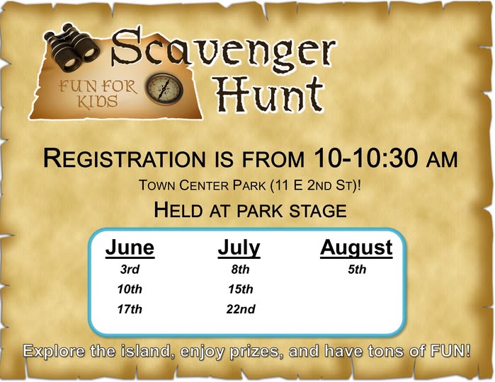 Ocean Isle Beach scavenger hunt summer
